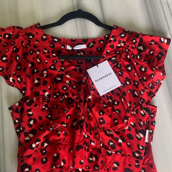 Glamorous Animal Print Top Size Small - Picture 3 of 3